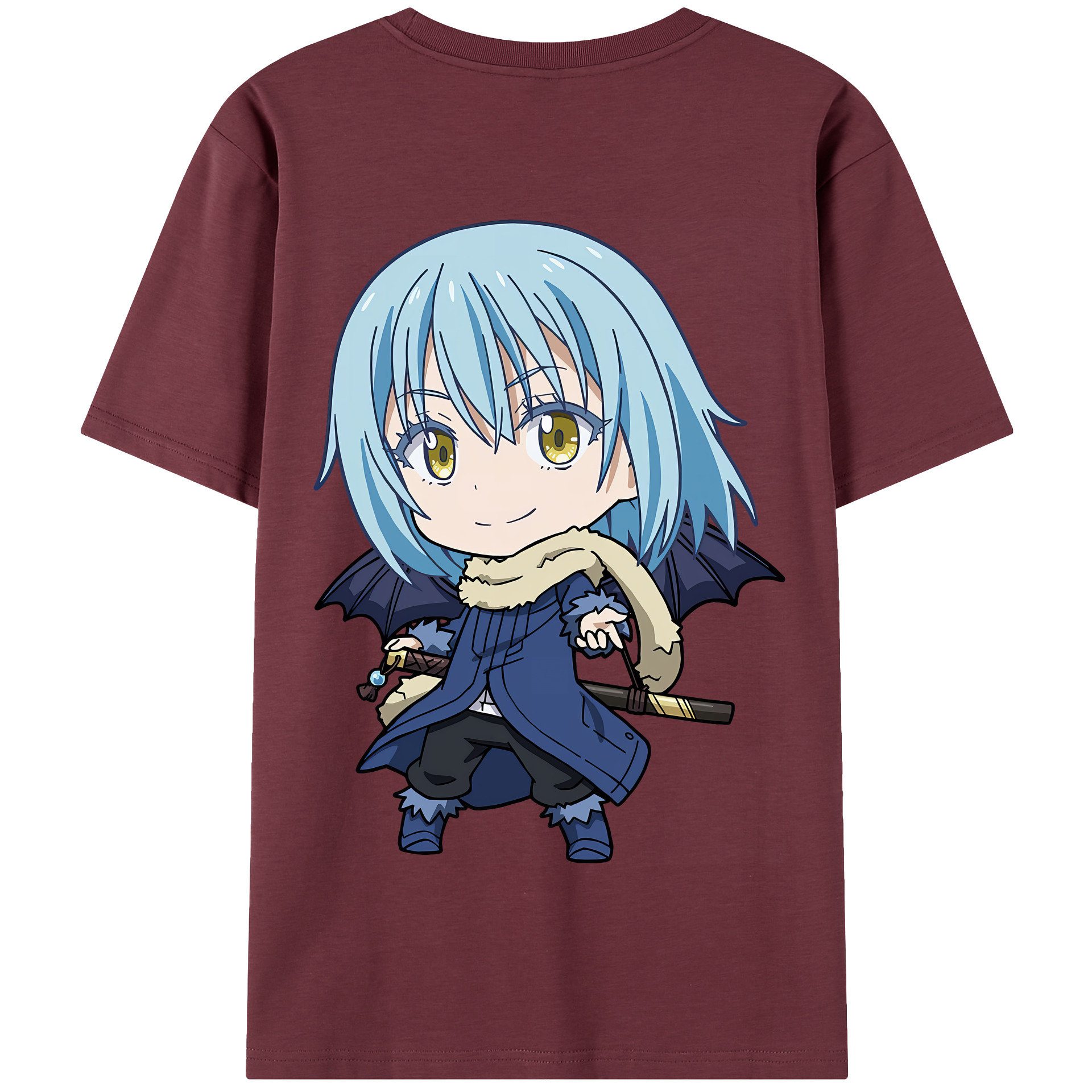 （画像用） 転スラ Regarding Reincarnated to Slime 綿100％半袖Tシャツ（背面プリント）